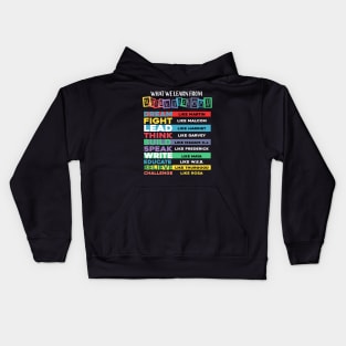 What We Learn From Black History African American Juneteenth Kids Hoodie
